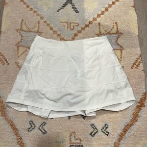 Lululemon White Pace Rival Skirt